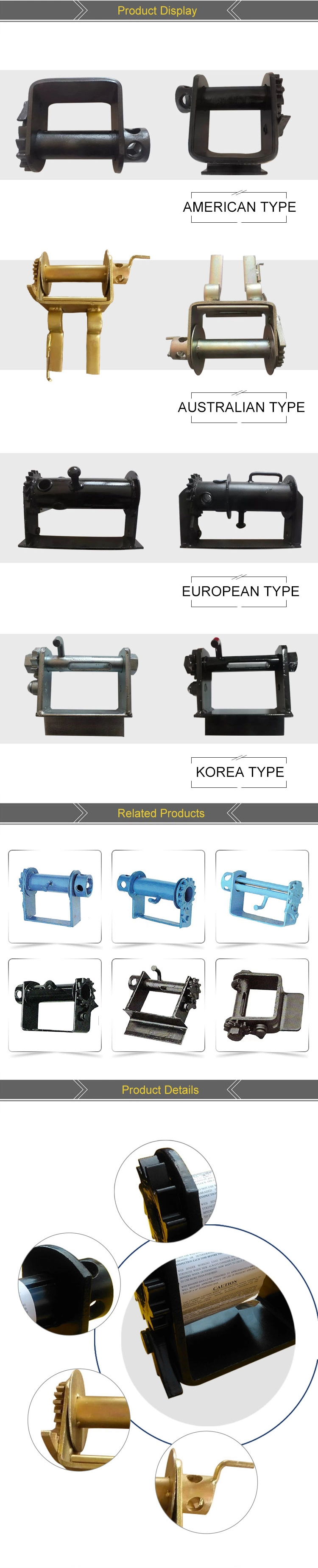 Trailer Weld-on Strap Winches Euphroe Tightener Winch