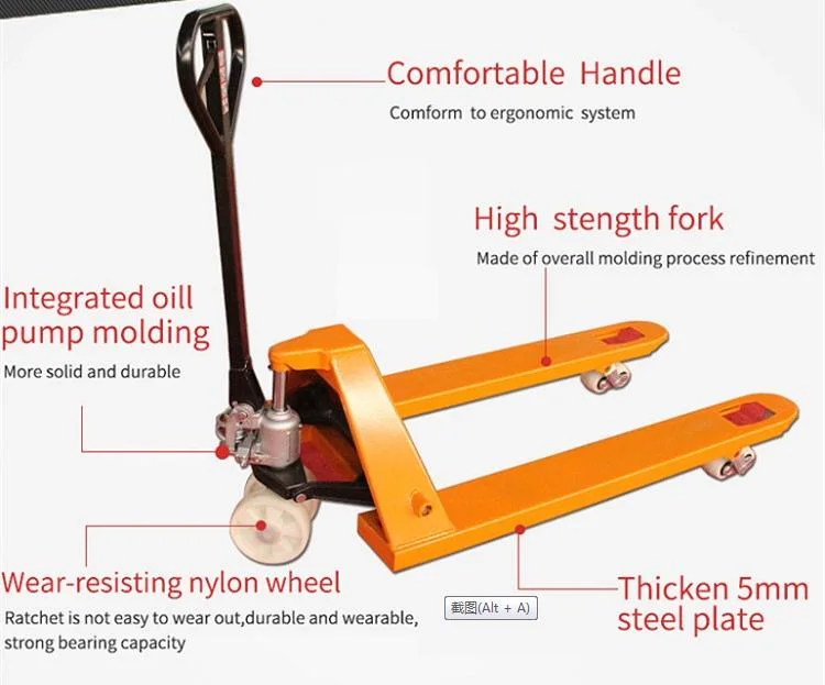 European Standard 2500kg 5000kg Hand Pallet Jack with CE TUV Certificate