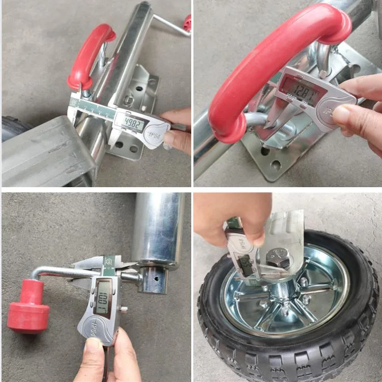 2000lbs Top Wind 10&prime; &prime; Trailer Jockey Wheel Boat Marine Trailer Jack with Solid Rubber Wheel Caravan Accessories