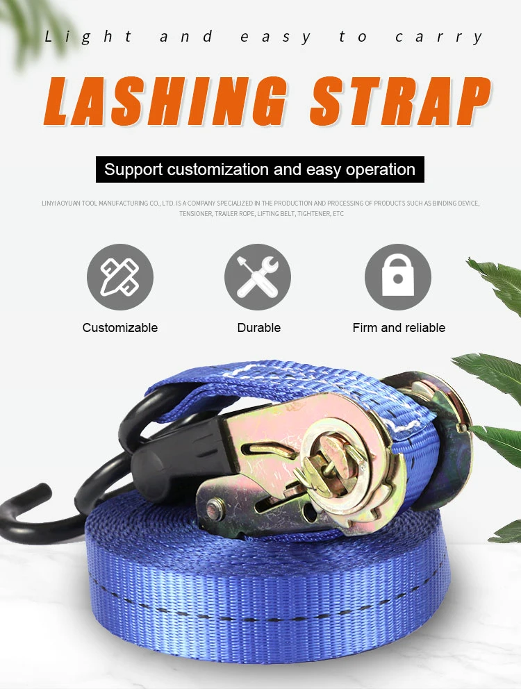 25mm&quot;*6m Tie Down Strap with S Hook and Cheap Price