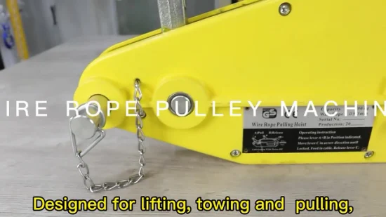 Wire Rope Hand Winch 5.4t Aluminum Wire Rope Pully Machine with 20m Steel Wier Rope