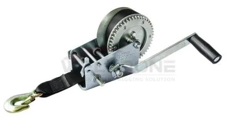 2000 Lbs 900 Kg Small Portable Hand Manual Lashing Winch with 50mm Webbing Strap